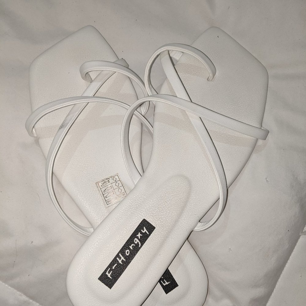 White sandals